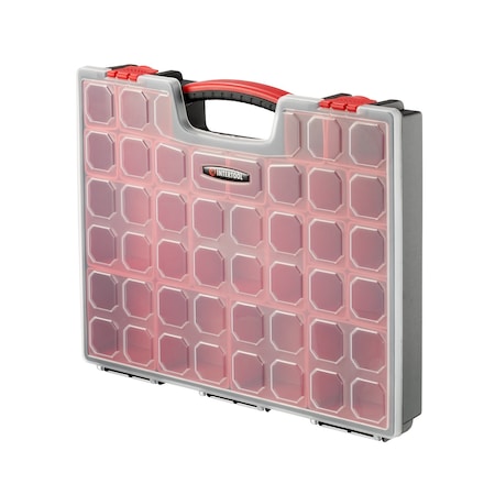 Intertool Portable Compartment Box, 24 Compartments, 12.4 in. x 10.6 in. x 2.3 in., Plastic BX08-4033